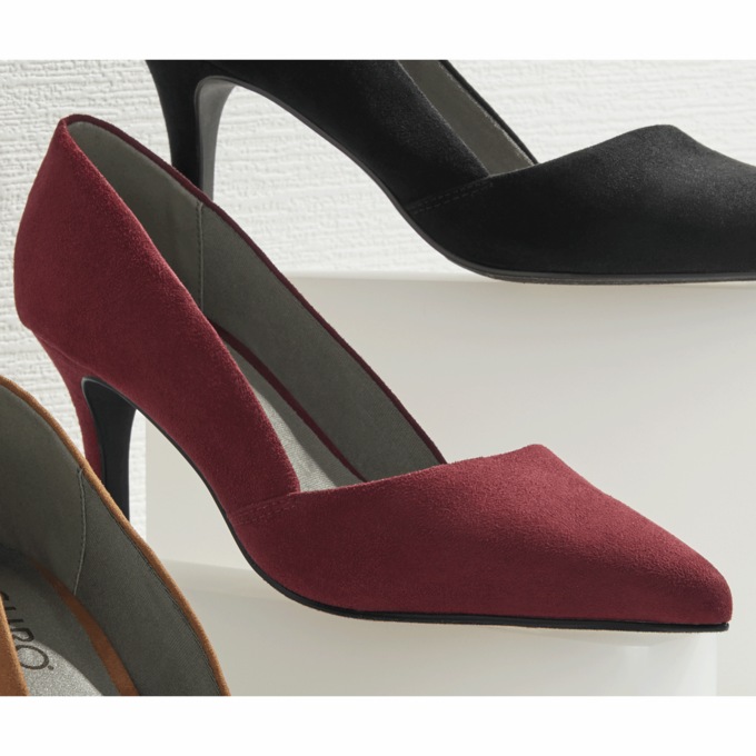 Rich Suede-Look Pump with 3.25" Heel, , large