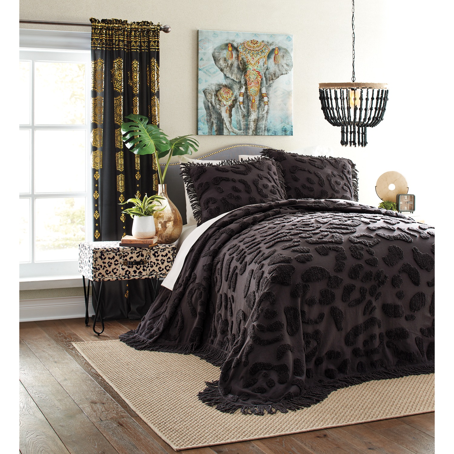 Mom and Baby Elephant Embellished Wall Art Montgomery Ward