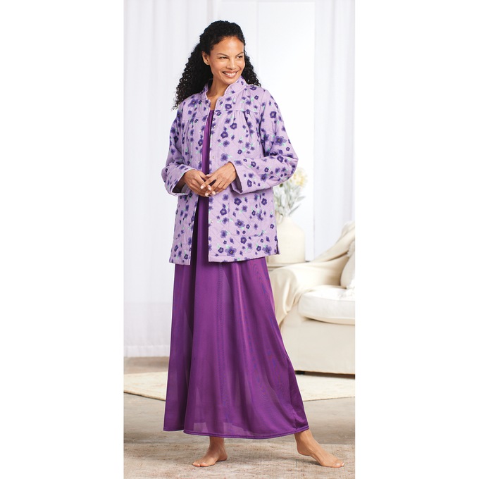 Flannel Bed Jacket, , large