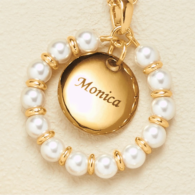 Name Circle Necklace, , large
