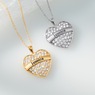 Name Heart Crystal Pendant, , large