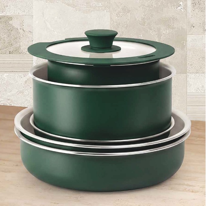 Gotham Steel 18-Piece Detachable Handle Cookware Set, Hunter, large