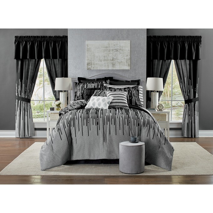Gilda Comforter Set with Curtains, 30 Pieces, , large