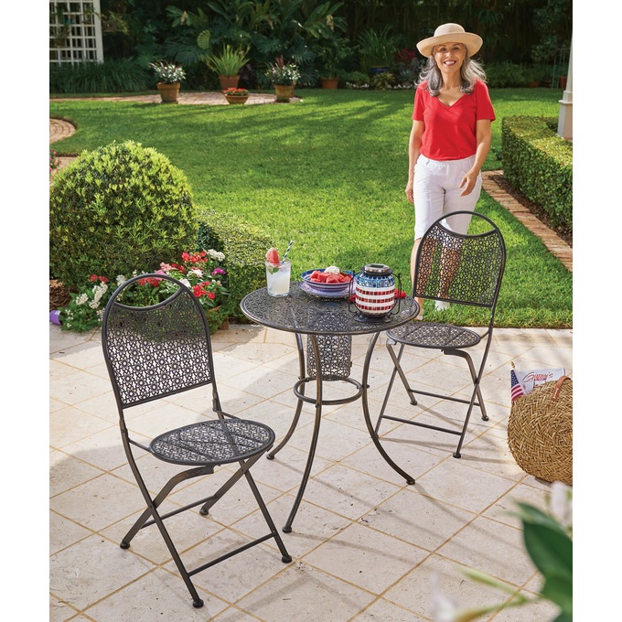Whitney 3-Piece Solar Bistro Set, , large