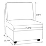 Harrison Sectional Armless Chair with Storage, Beige, large