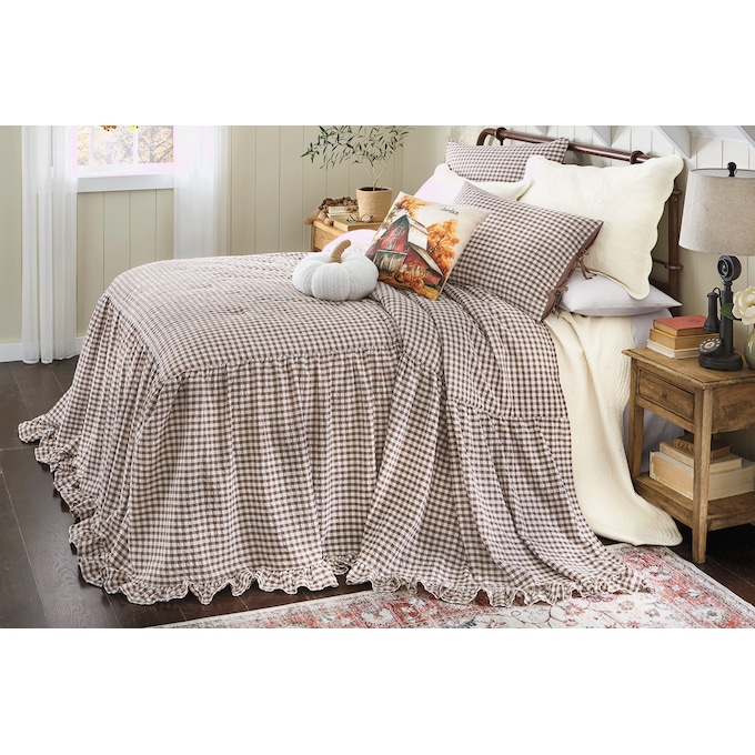 Classic Gingham 3-Piece Bedspread Set with Shams, , large
