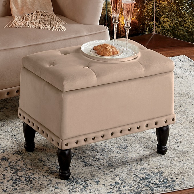 Ember Tufted Ottoman, , large