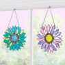 Bright Stained Glass Flower Window Hanging, , large