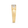 Unisex Diamond 10K Double Row Ring, , large