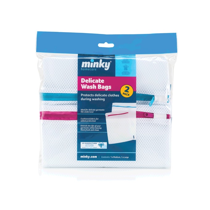 Minky Set of 2 Delicates Wash Bags, , large