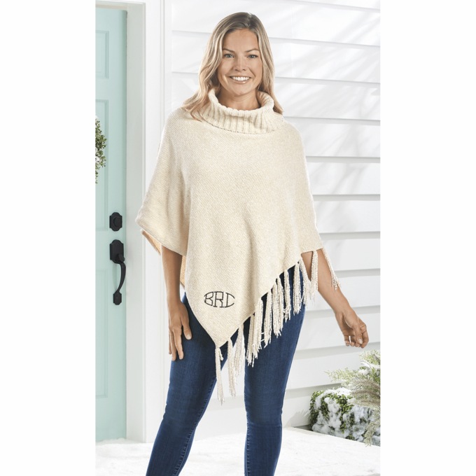 Crazy Soft Chenille Poncho, , large