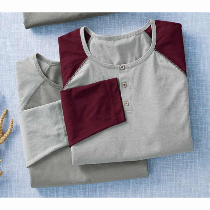 2-Pack Lightweight Henleys, , large