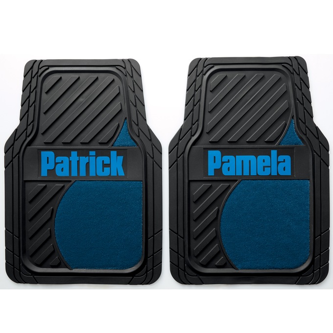 Set of 2 Personalized Rubber Car Mats Montgomery Ward