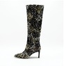 Azalea Wang Jimena Sequin Boot for Women with Checkered Pattern and 3&rdquo; Heel, , large