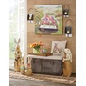 Galvanized Metal Storage Trunk Bench, , large