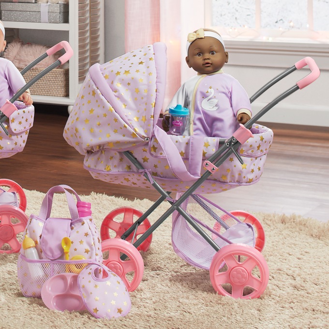 Doll with Pram Set, , large