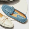 Amanda D'Laurie Croco-Bow Moccasin, , large