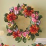 Lit Butterfly Floral Wreath, , large