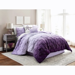 Faith Comforter Set, Purple, large