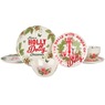 Dolly Parton Holly Dolly Christmas 12-Piece Melamine Dinnerware Set, , large