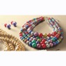 Multi-Strand Bead Necklace and Earring Set, , large
