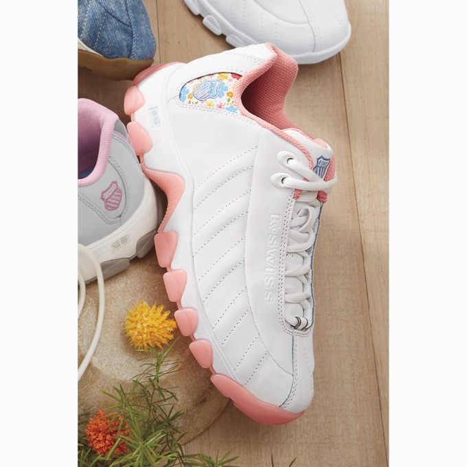 K-Swiss Women's ST329 Cross Training Shoe, White Flower Ice Pink, large