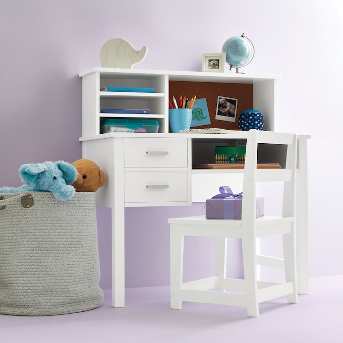 Kids&rsquo; Powered Hutch Desk & Chair, , large