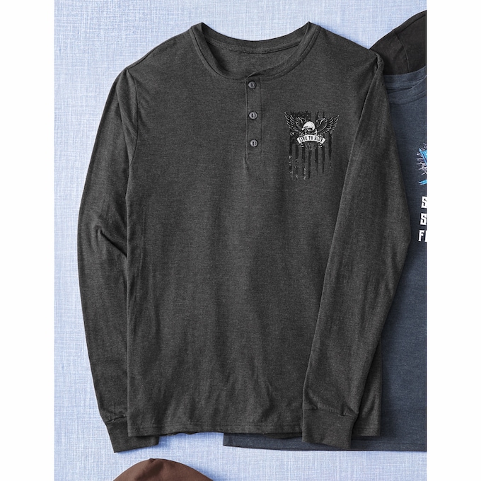 Long-Sleeve Graphic Henley, , large