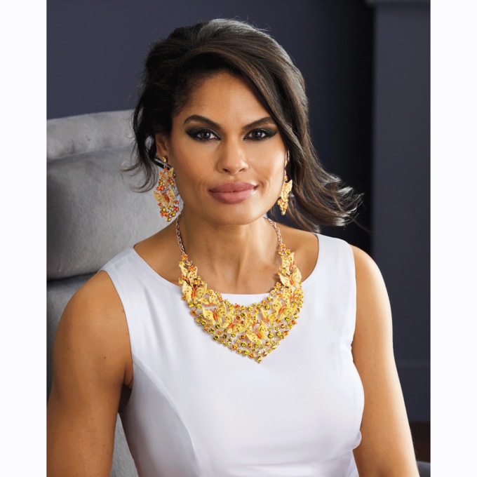 Crystal Butterfly Necklace & Earring Set, , large