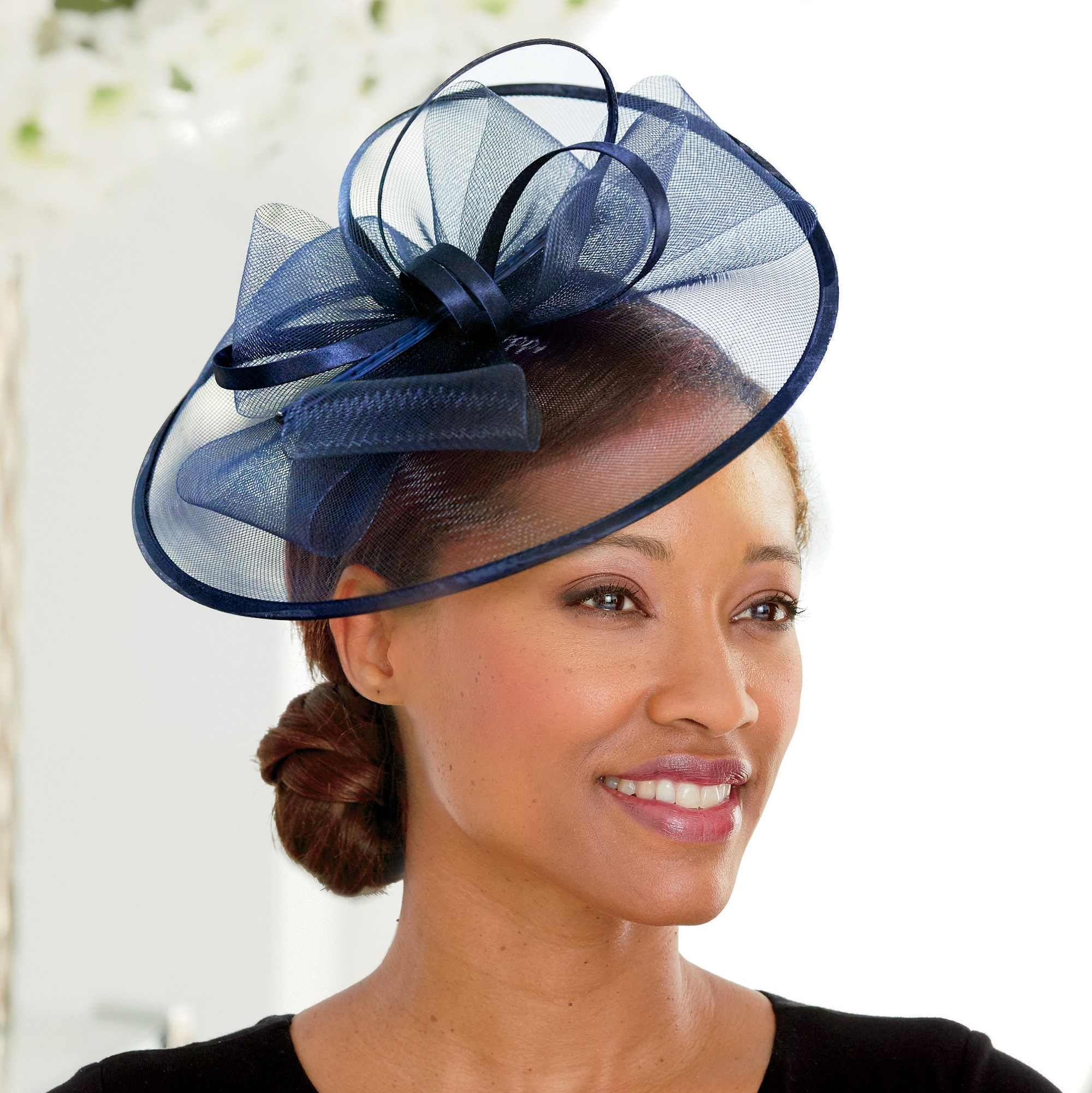navy fascinator accessorize