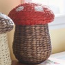 Mushroom Figural Basket, , large