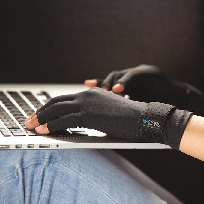 Copper Fit Ice Compression Gloves, , large