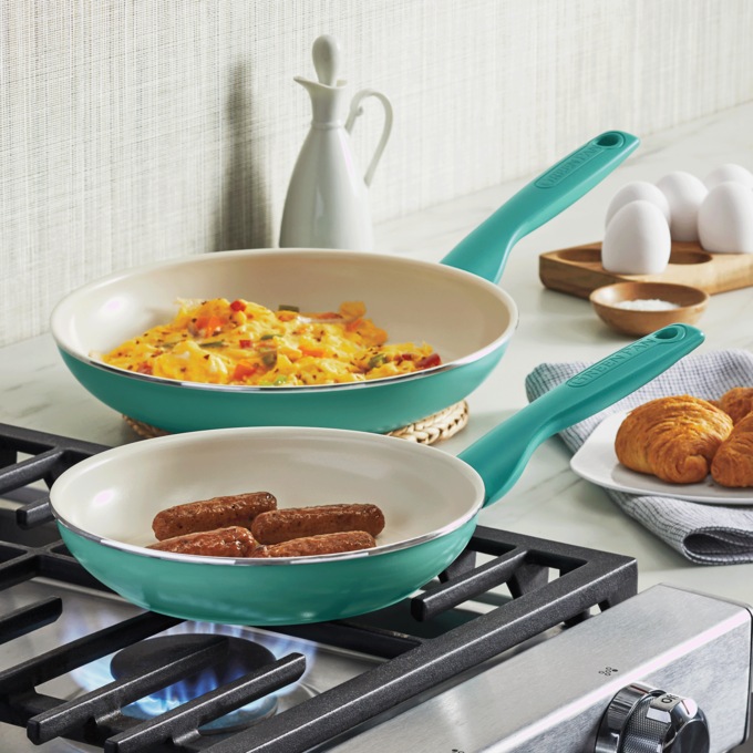 GreenPan Rio Set of 2 Fry Pans, , large
