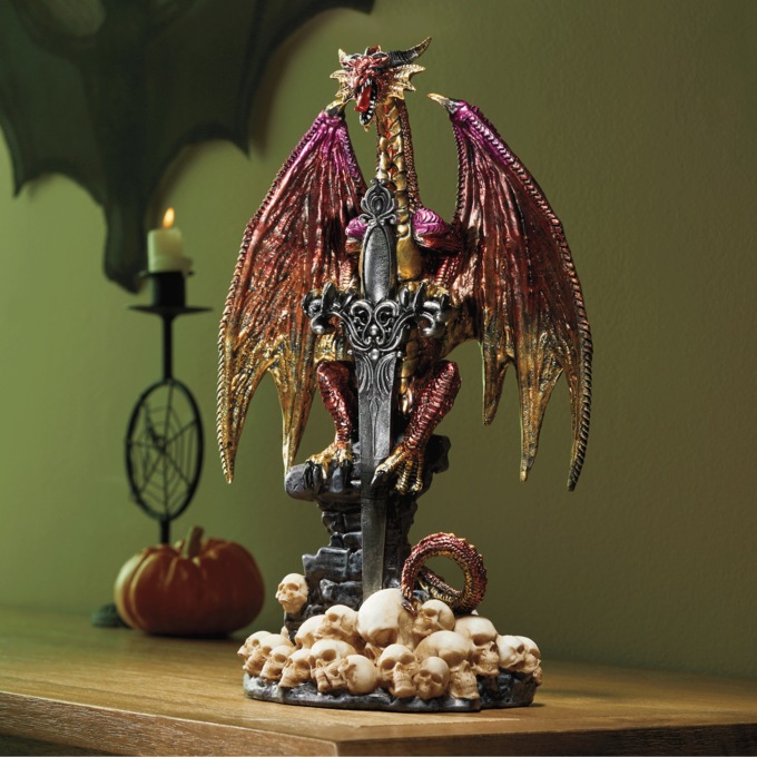 Dragon with Sword Figurine, , large