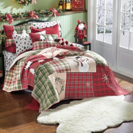 Holiday Patch Oversized Quilt, , large