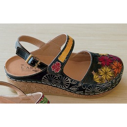 Spring Step Trippe Slingback, Navy Multi, large