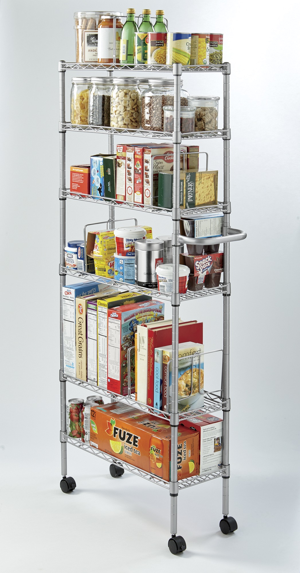 metal rolling shelves
