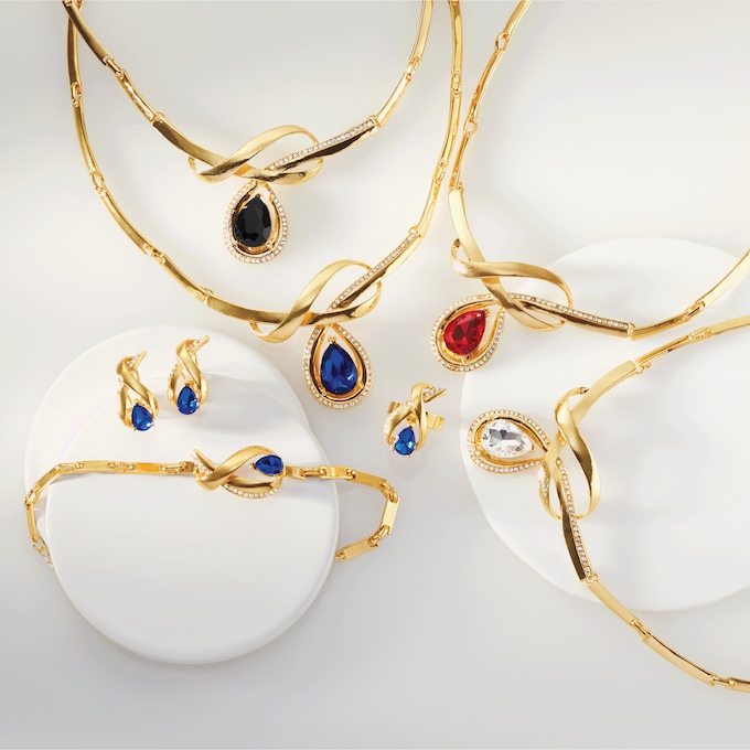 Color Crystal Necklace, Bracelet, Earring & Ring Set, , large