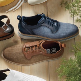 Stacy Adams Sebert Faux-Leather Plain-Toe Elastic-Lace Shoe with Platform, , large