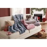Ultraplush Throw Blanket and Bootie Slippers Gift Set, Cocoa Marled, large