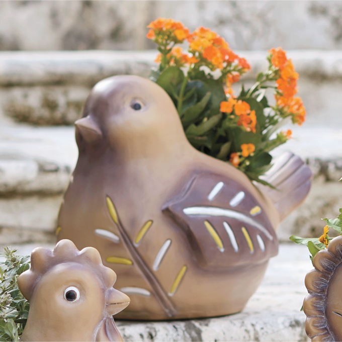 Feathered Friends Planter, , large