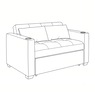 Convertible Loveseat with USB and Cupholders, Gray, large