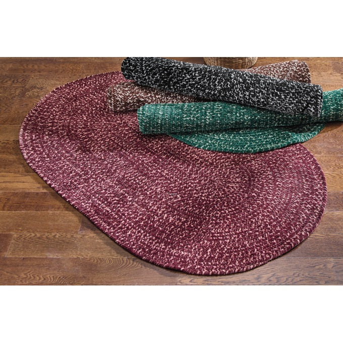 Chenille Tweed Braided Rug, , large