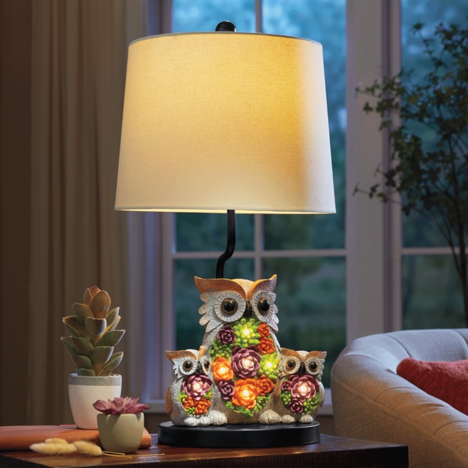 Animal-Themed Succulent Lamp, , large