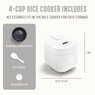 Greenlife 4-Cup Rice and Grains Cooker, White, large