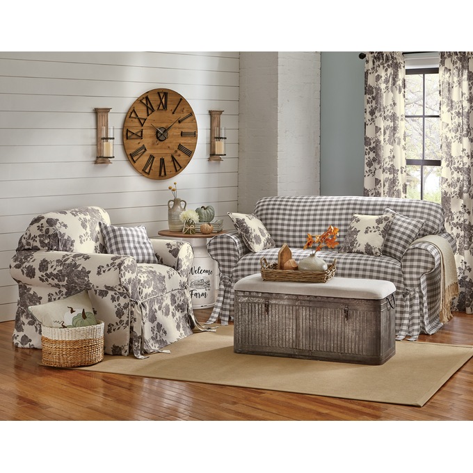 Galvanized Metal Storage Trunk Bench, , large