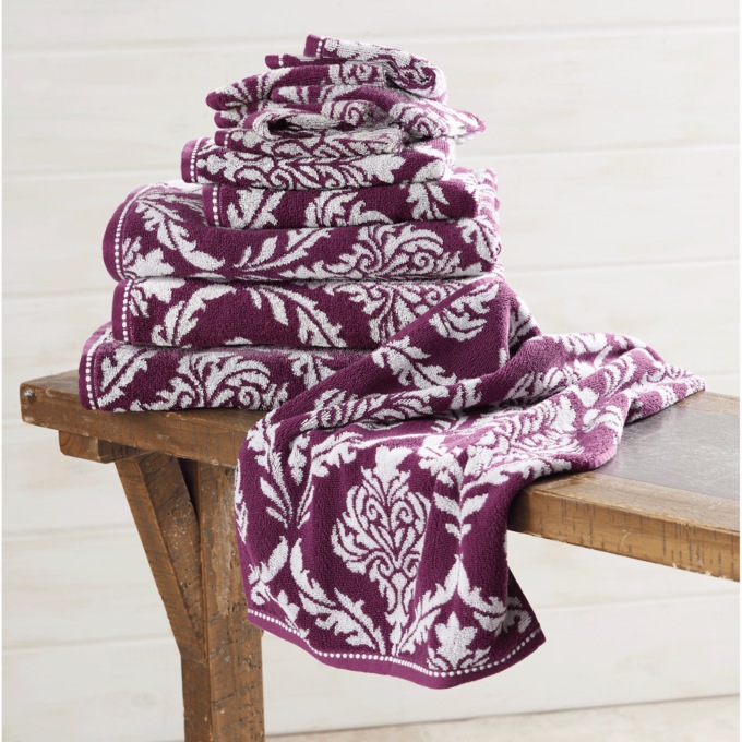 Serene Fleur De Lis 12-Piece Towel Set, , large