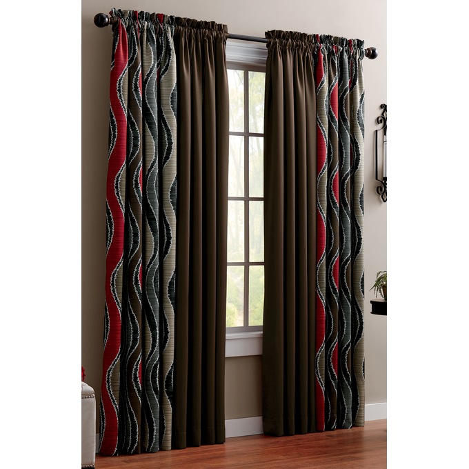 Wave Room-Darkening Panels, Brick, large