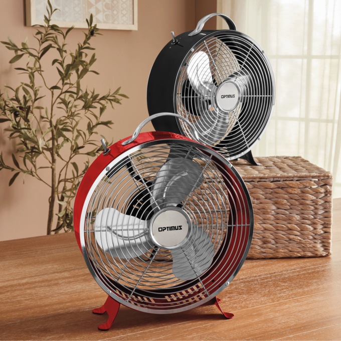 Optimus 10" Retro Design Drum Fan, , large