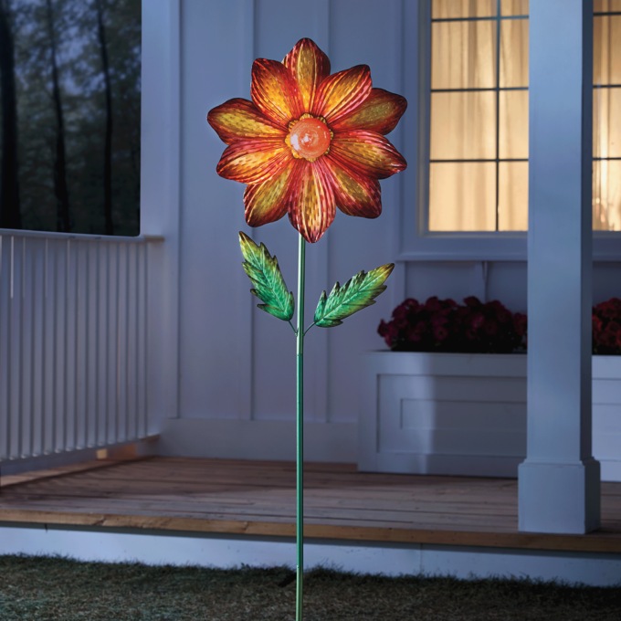 Solar Fireburst Floral Spinner, , large